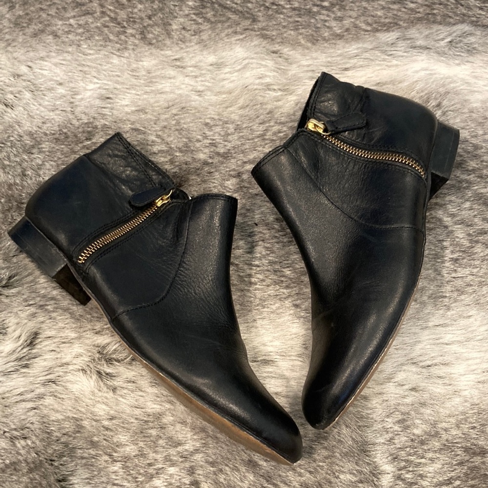 Dune London flat leather booties